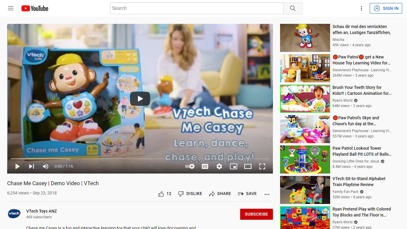 Chase Me Casey | Demo Video | VTech - YouTube